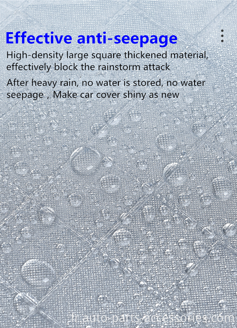 Couvercle de voiture isolée à la grêle en polyester à neige extérieure de haute qualité avec fermeture à glissière